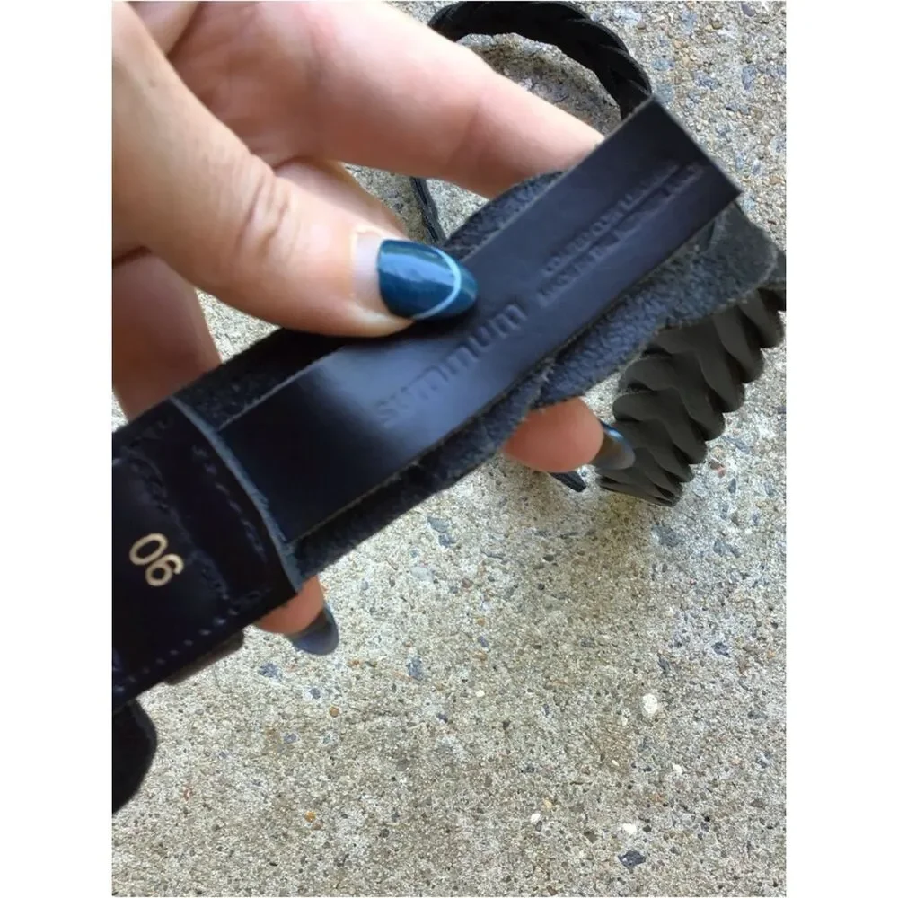 Summum Cow Leather Black Braided Belt